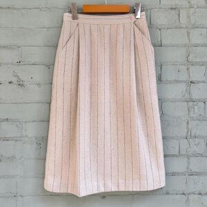 Vintage Cream Striped Skirt